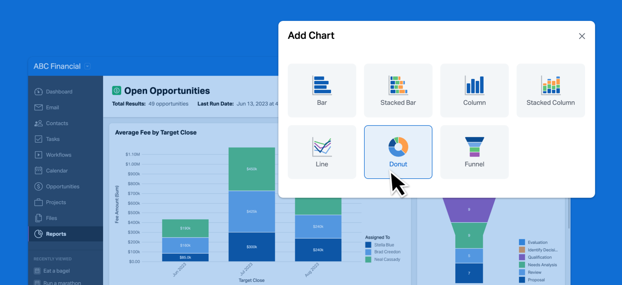 New In Reporting Charts Graphs Wealthbox CRM