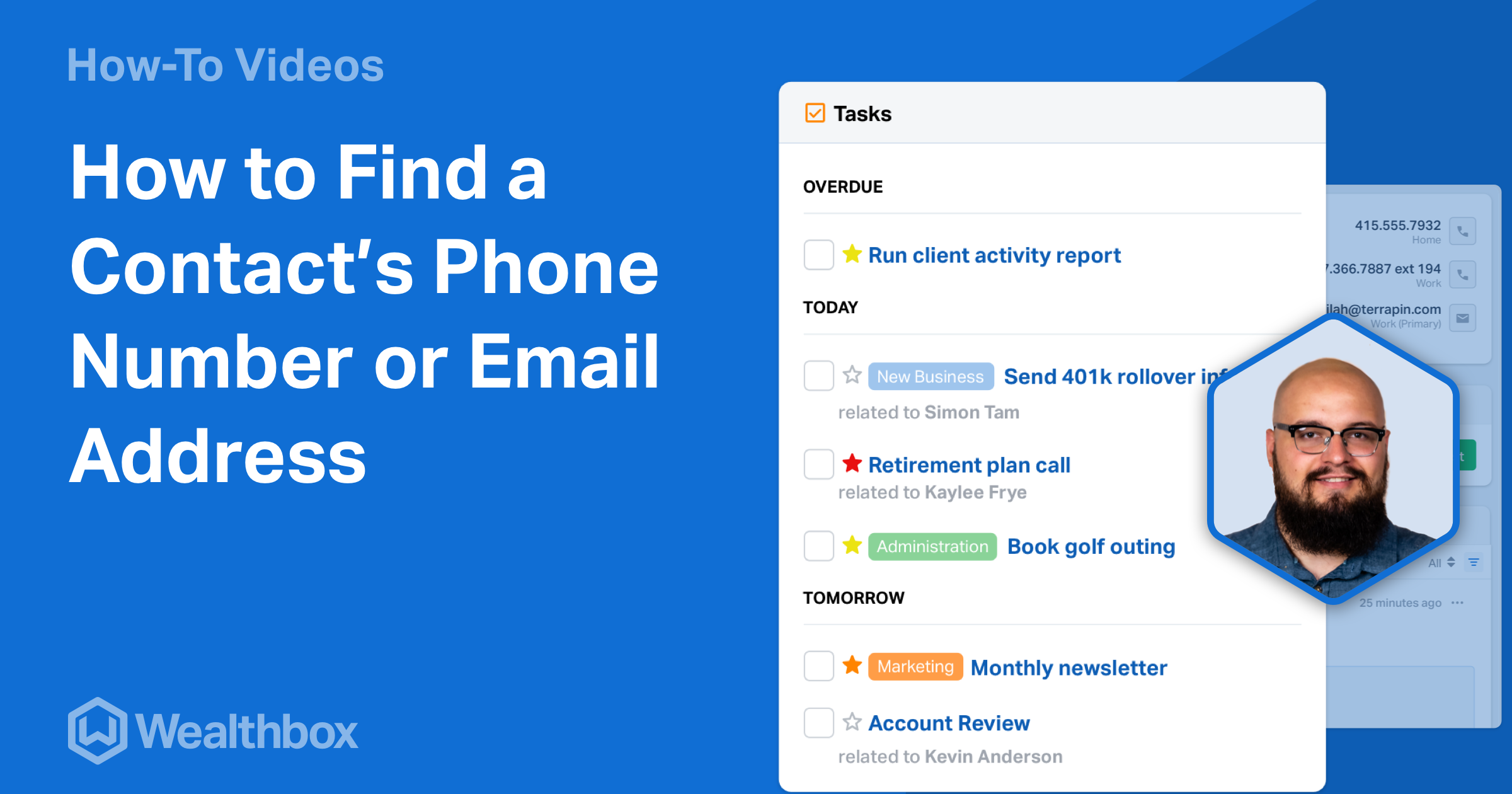 How to Find a Contact Phone Number or Email Address | Wealthbox CRM