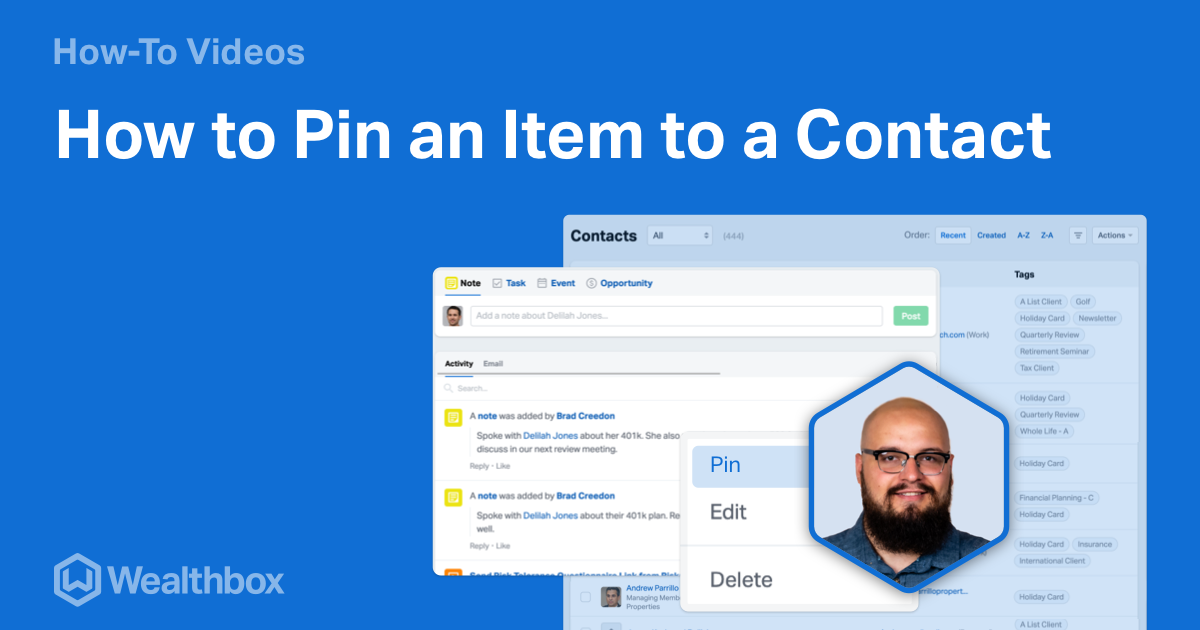 how-to-pin-an-item-to-a-contact-wealthbox-crm