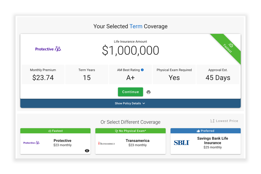 Advisors are then matched with a variety of insurance carriers to find the best coverage options based on their clients' needs.